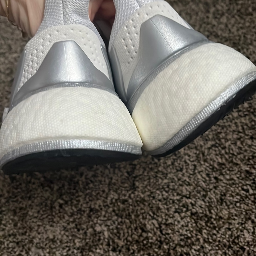 White Adidas Boost Sneakers, worn once - Picture 7 of 7